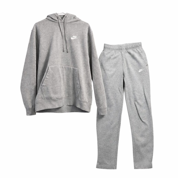 Nike Tops - Nike Heather Gray Hoodie & Sweatpants